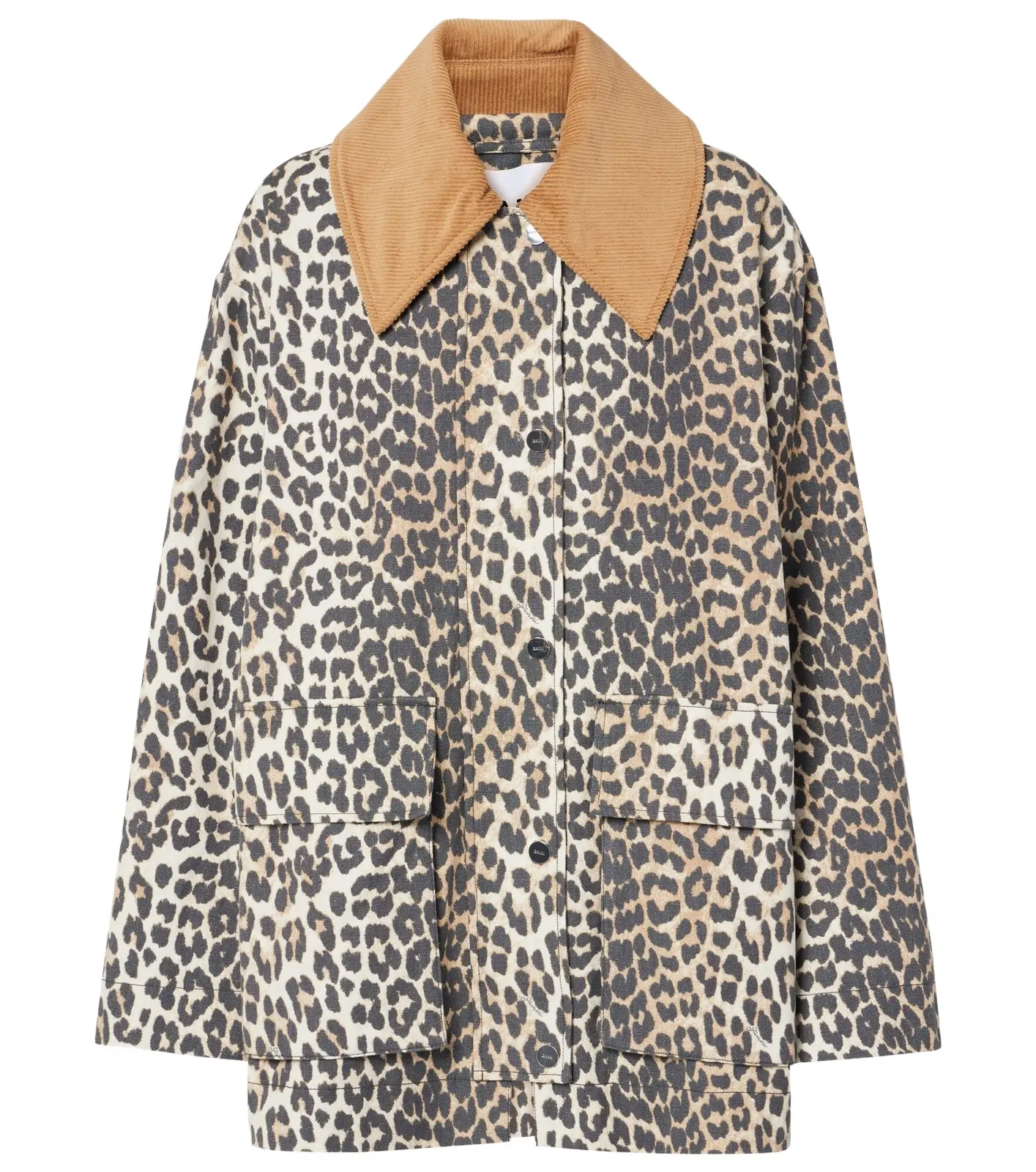 Leopard-print canvas jacket Leopard-print canvas jacket