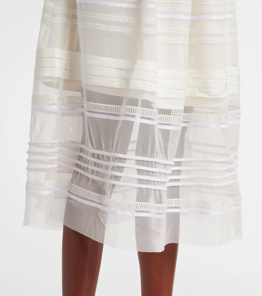 Xu Zhi Gathered lace and tulle midi skirt | Thumbnail 2 Xu Zhi Gathered lace and tulle midi skirt | Thumbnail 2