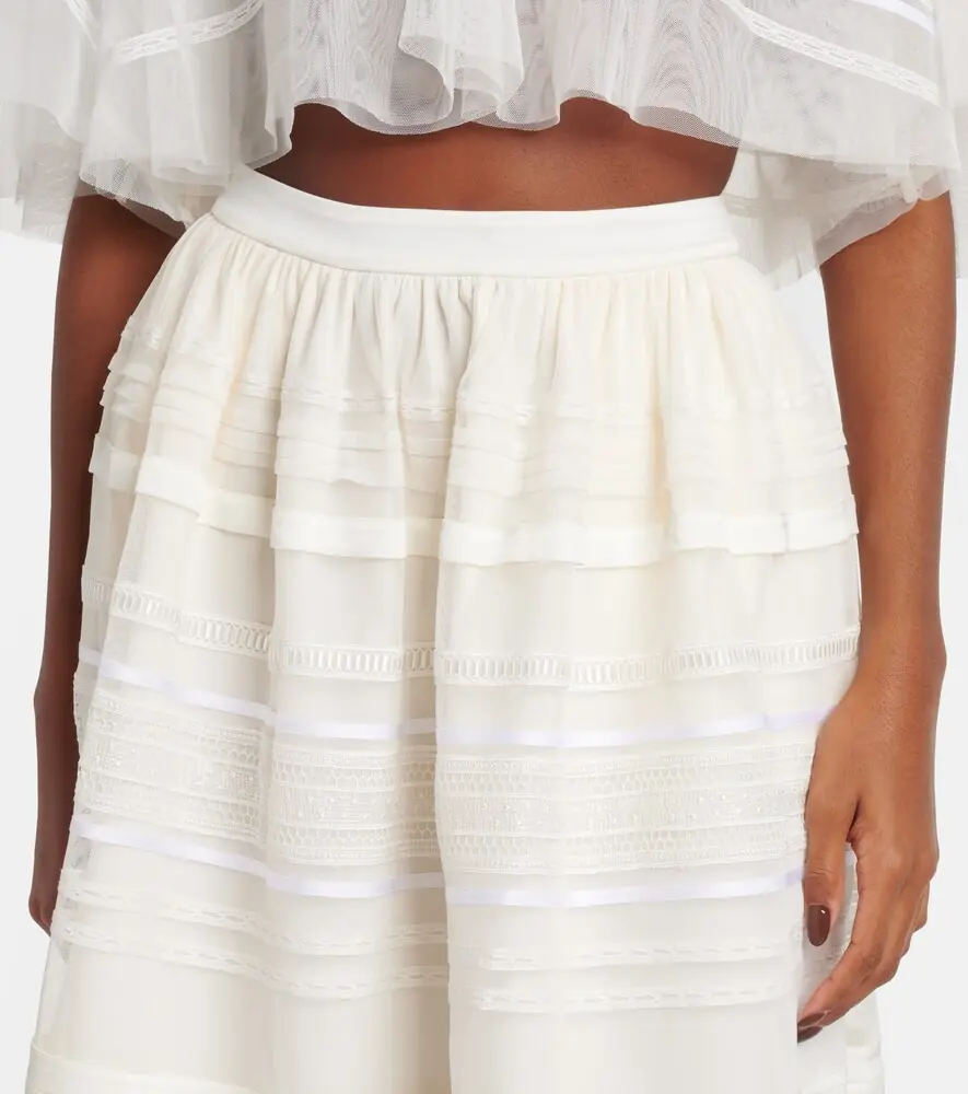 Xu Zhi Gathered lace and tulle midi skirt | Thumbnail 5 Xu Zhi Gathered lace and tulle midi skirt | Thumbnail 5