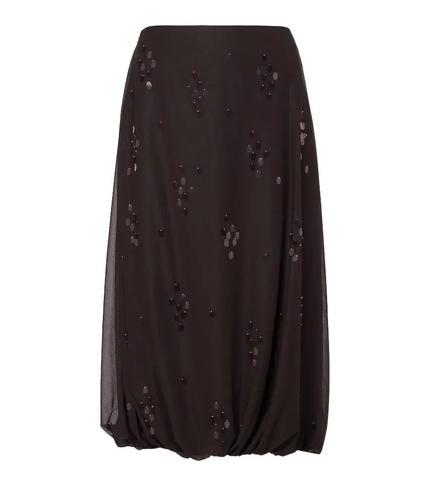 Xu Zhi Embellished midi skirt