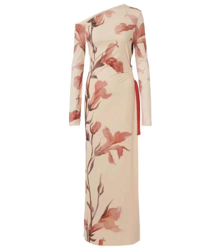 SIR Floral one-shoulder maxi dress | Image 1 SIR Floral one-shoulder maxi dress | Image 1