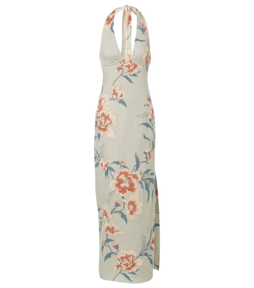 SIR Floral linen maxi dress | Image 1 SIR Floral linen maxi dress | Image 1