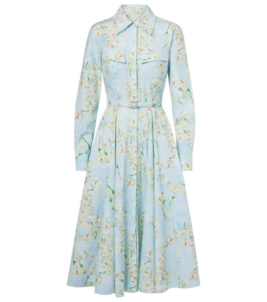 Emilia Wickstead Floral cotton poplin shirt dress