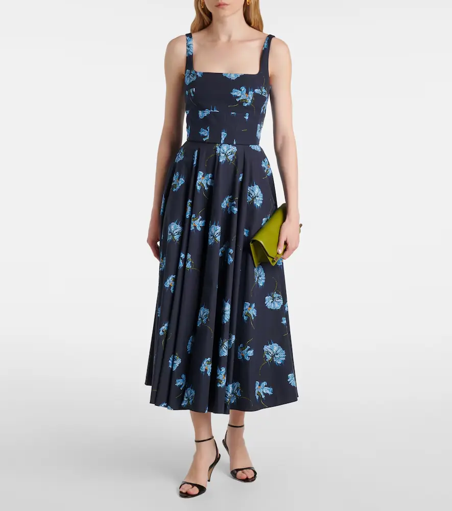 Emilia Wickstead Floral cotton midi dress | Thumbnail 2 Emilia Wickstead Floral cotton midi dress | Thumbnail 2