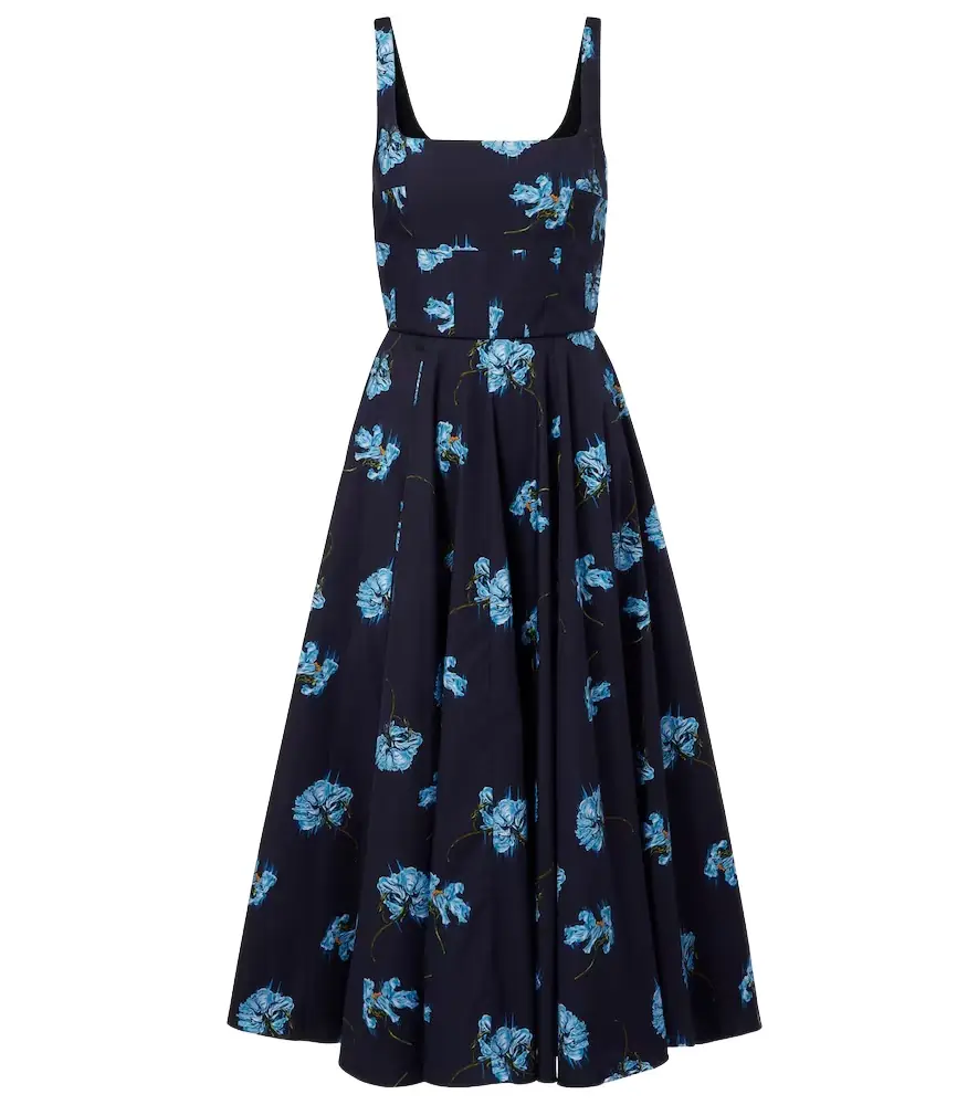 Emilia Wickstead Floral cotton midi dress