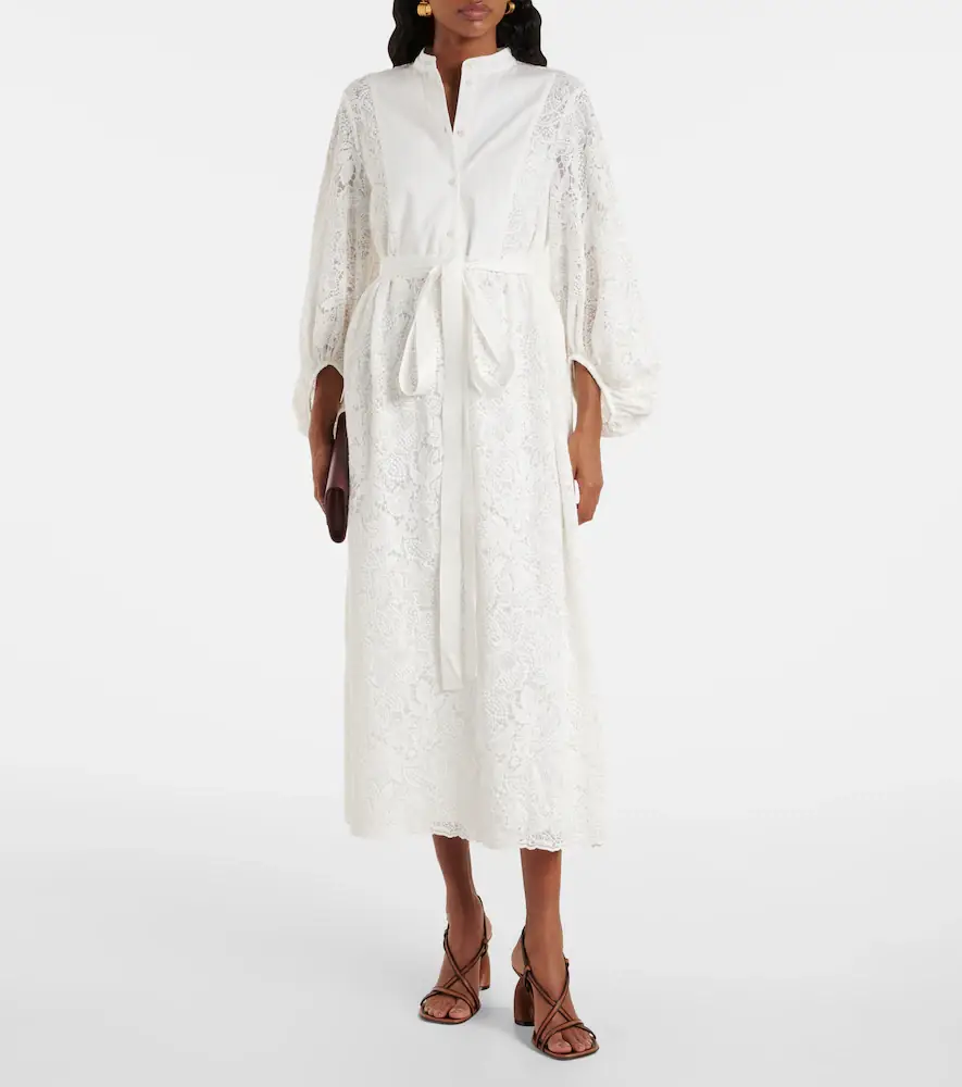 Erdem Embroidered cotton lace midi dress | Thumbnail 2