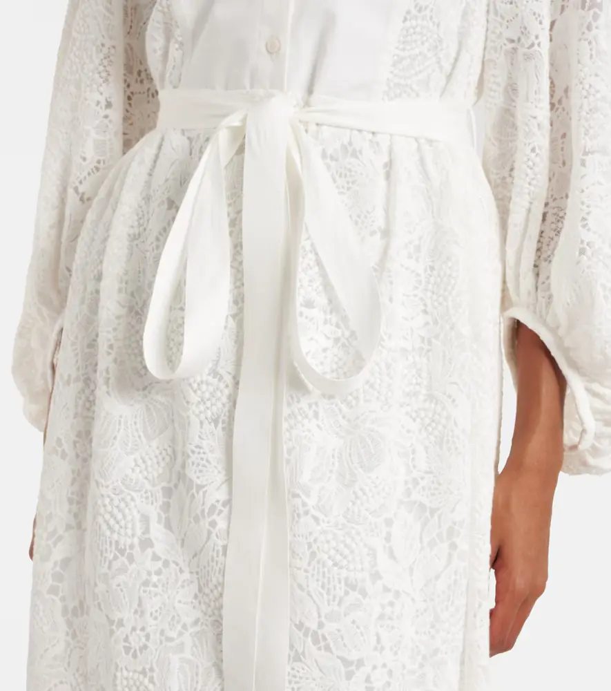 Erdem Embroidered cotton lace midi dress | Thumbnail 4
