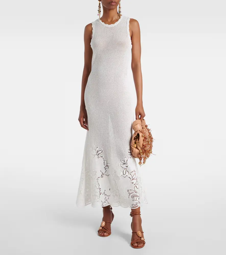 Erdem Open-knit cotton maxi dress | Thumbnail 7