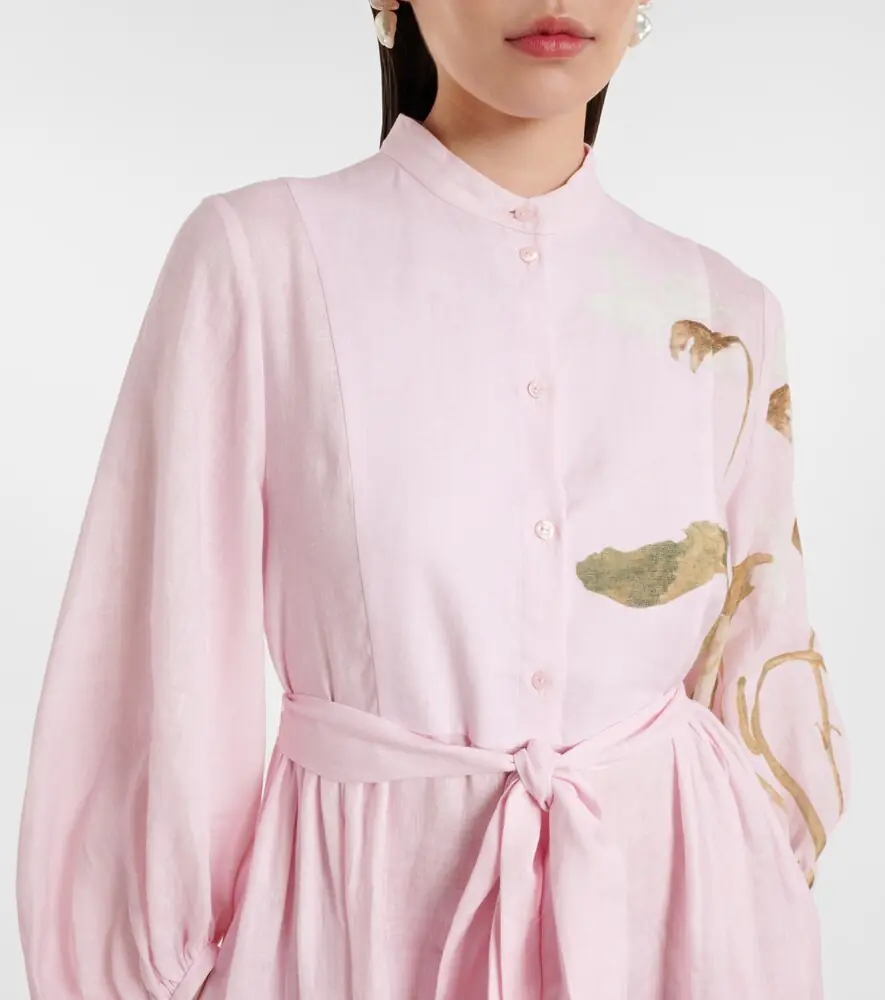 Erdem Printed linen midi dress | Thumbnail 5