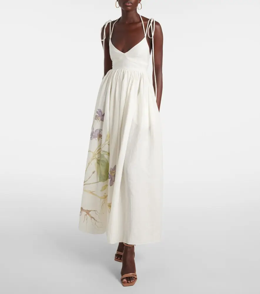 Erdem Floral linen maxi dress | Thumbnail 2 Erdem Floral linen maxi dress | Thumbnail 2