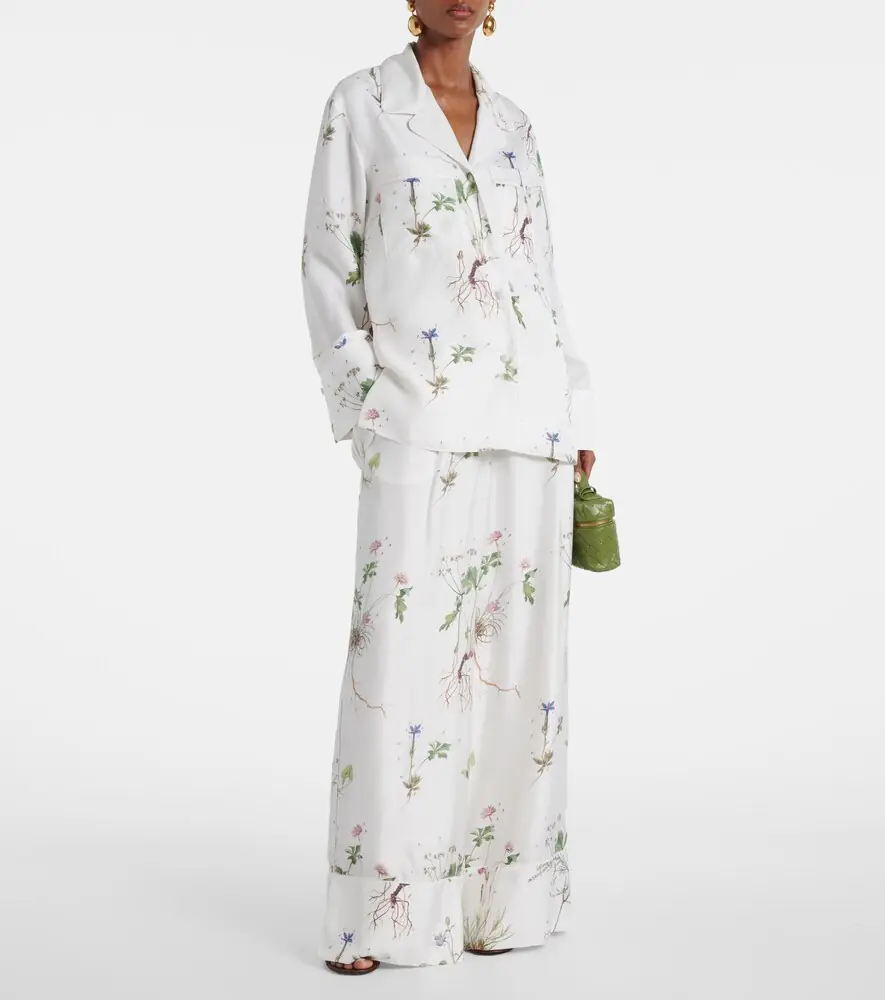 Erdem Floral printed silk wide-leg pants | Thumbnail 2 Erdem Floral printed silk wide-leg pants | Thumbnail 2