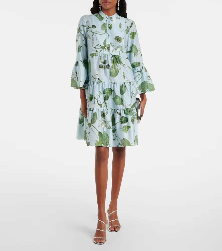 Erdem Tiered floral cotton minidress | Thumbnail 2 Erdem Tiered floral cotton minidress | Thumbnail 2