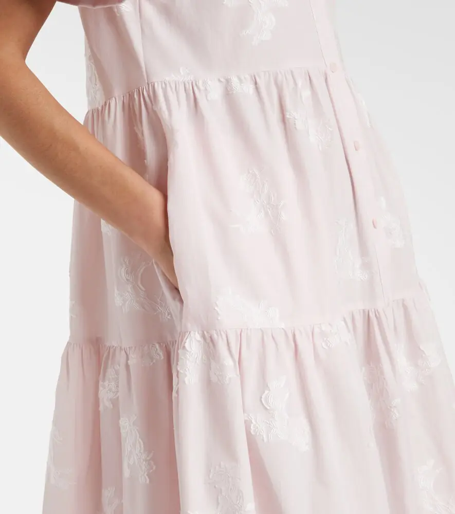 Erdem Embroidered tiered cotton shirt dress | Thumbnail 4