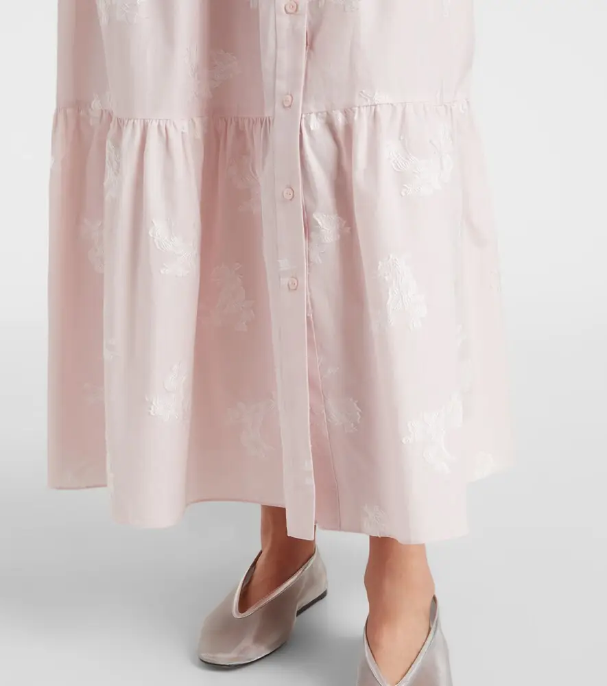 Erdem Embroidered tiered cotton shirt dress | Thumbnail 6