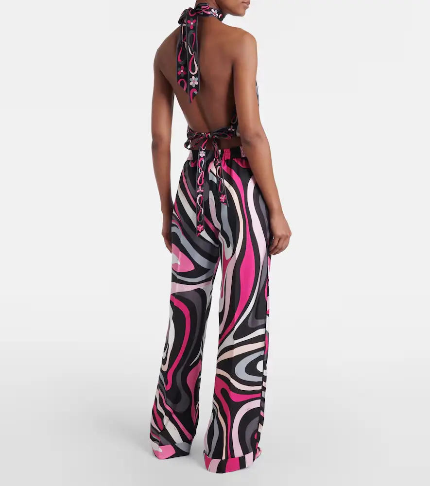 PUCCI Marmo silk twill straight pants | Thumbnail 3 PUCCI Marmo silk twill straight pants | Thumbnail 3