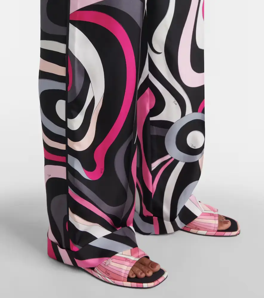 PUCCI Marmo silk twill straight pants | Thumbnail 4 PUCCI Marmo silk twill straight pants | Thumbnail 4