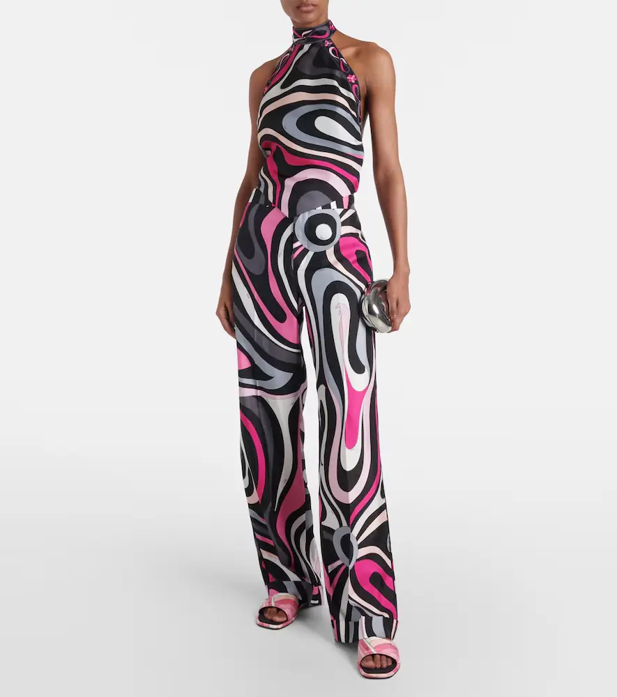 PUCCI Marmo silk twill straight pants | Thumbnail 5 PUCCI Marmo silk twill straight pants | Thumbnail 5