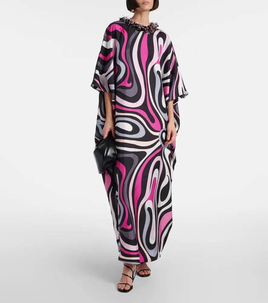 PUCCI Marmo silk twill kaftan | Thumbnail 4 PUCCI Marmo silk twill kaftan | Thumbnail 4