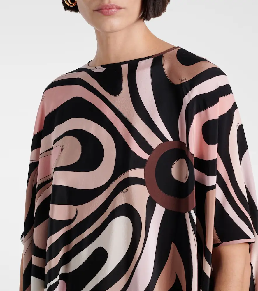 PUCCI Marmo caped crêpe de chine minidress | Thumbnail 5
