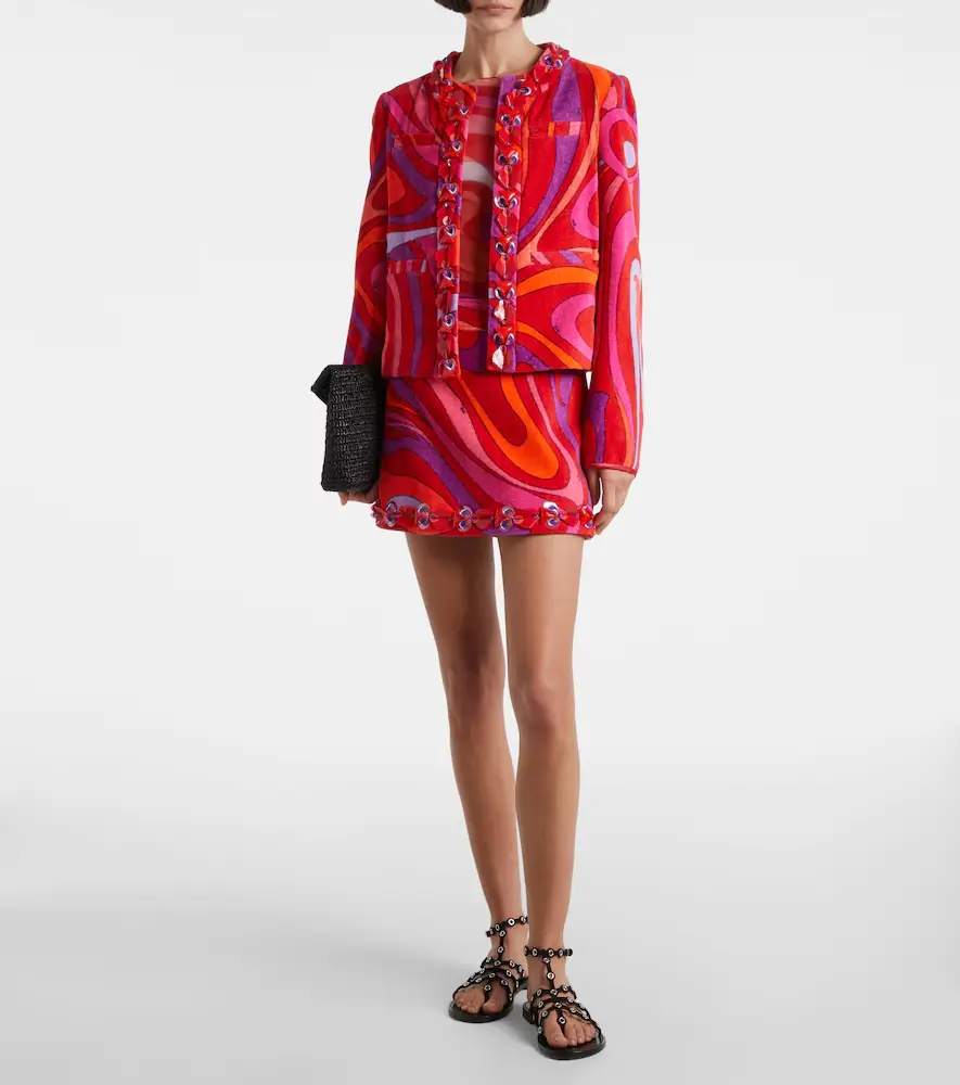 PUCCI Marmo embellished cotton terry jacket | Thumbnail 2