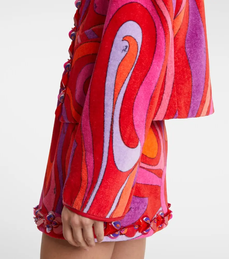 PUCCI Marmo embellished cotton terry jacket | Thumbnail 5