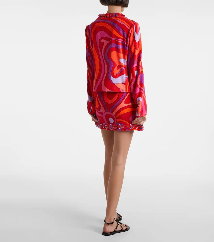 PUCCI Marmo embellished cotton terry jacket | Thumbnail 6