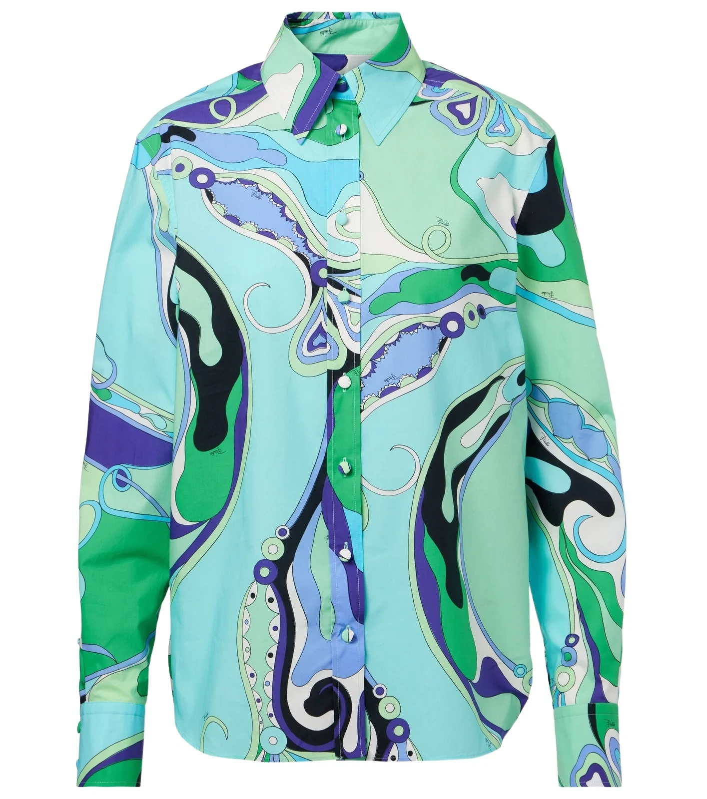 Orchidee printed cotton shirt Orchidee printed cotton shirt
