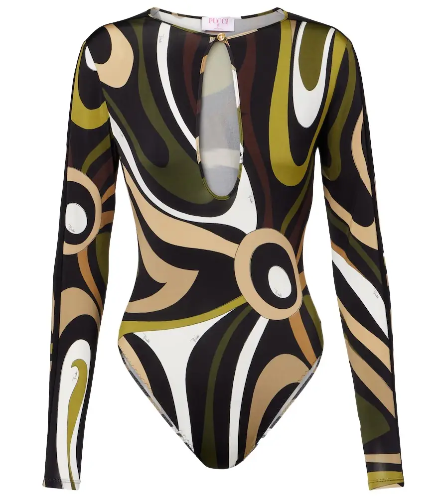 PUCCI Marmo printed satin bodysuit | Image 1 PUCCI Marmo printed satin bodysuit | Image 1
