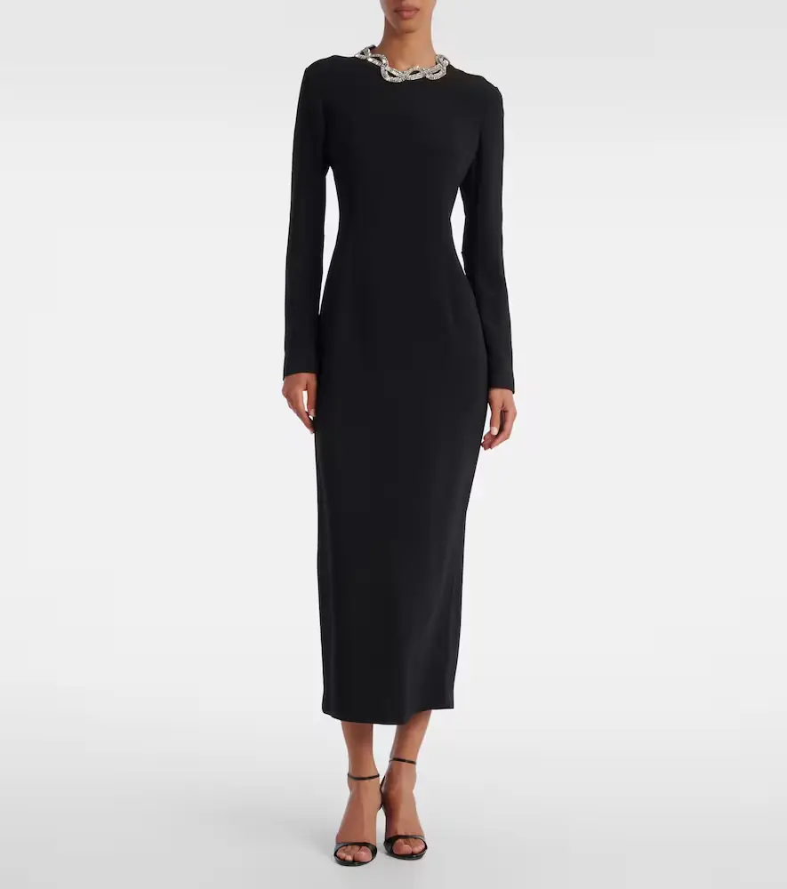 The Row Mitsuko embellished cady midi dress | Thumbnail 2