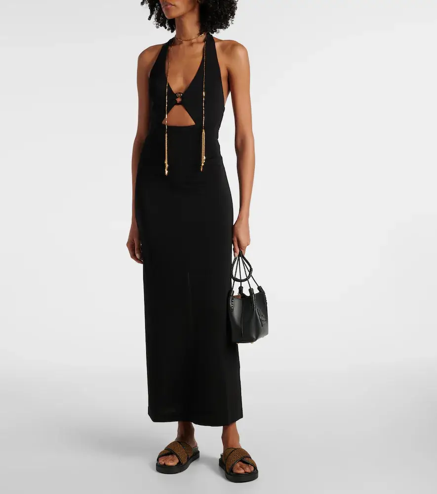 Max Mara Ghiotto cutout halterneck maxi dress | Thumbnail 3