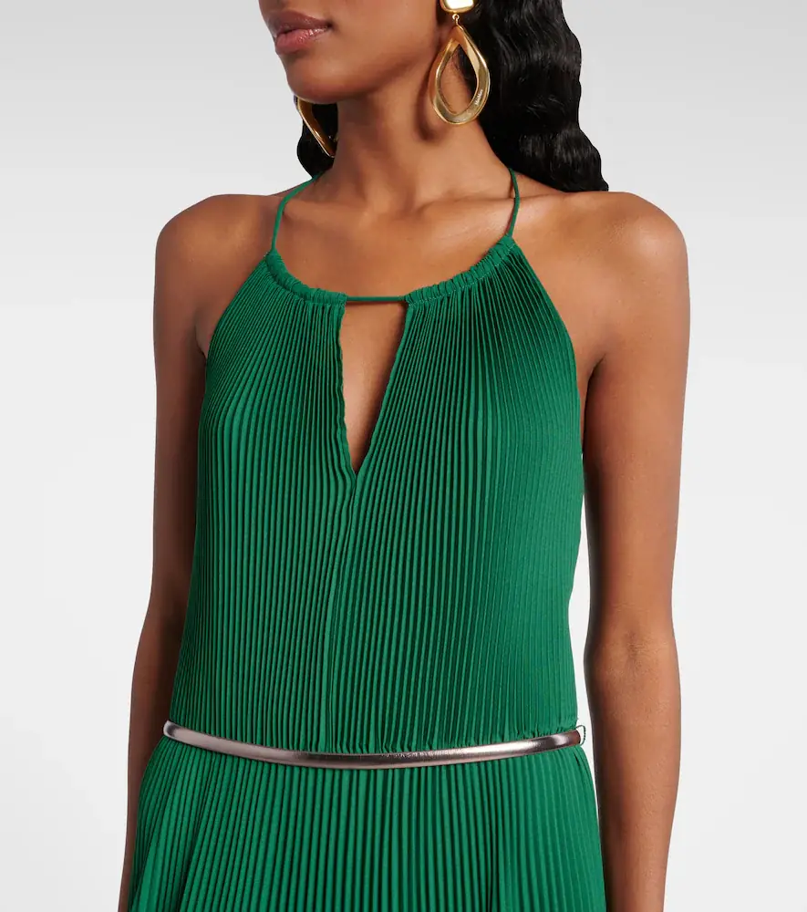 Max Mara Gersa plissé sablé georgette gown | Thumbnail 2 Max Mara Gersa plissé sablé georgette gown | Thumbnail 2