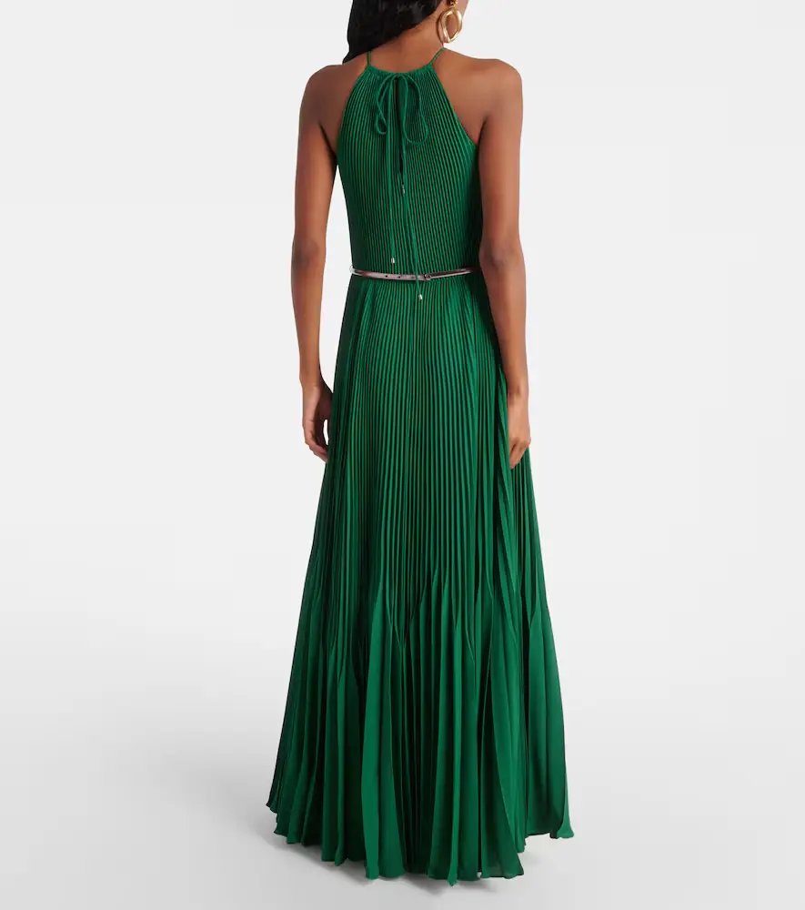 Max Mara Gersa plissé sablé georgette gown | Thumbnail 6 Max Mara Gersa plissé sablé georgette gown | Thumbnail 6