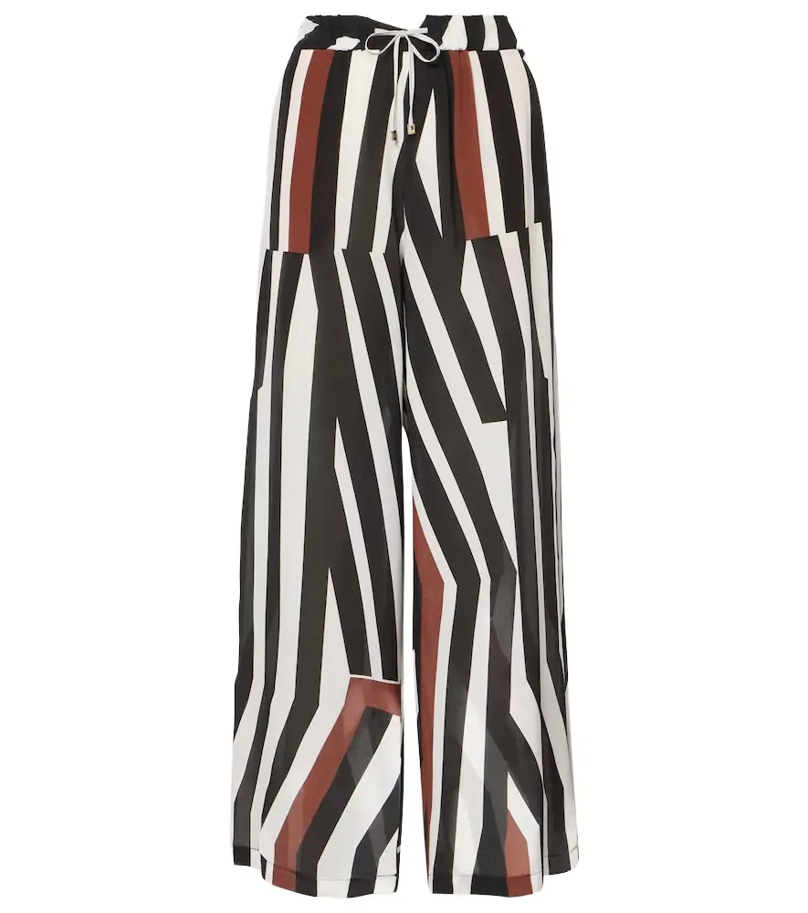 Max Mara Tropea striped silk wide-leg pants | Image 1 Max Mara Tropea striped silk wide-leg pants | Image 1