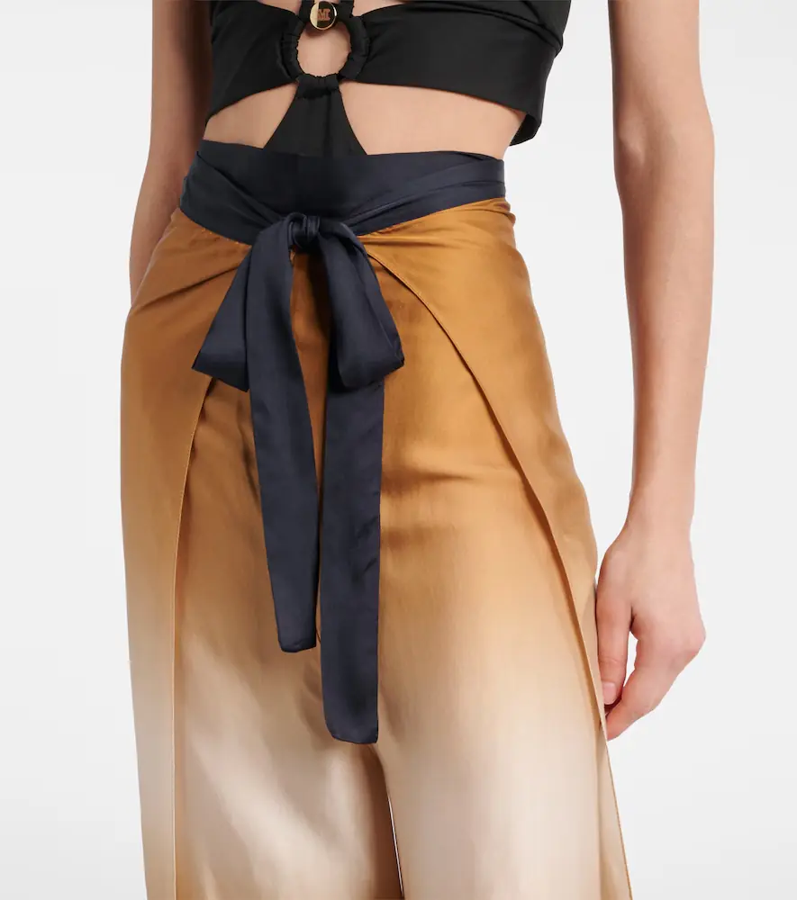 Max Mara Printed satin cropped wide-leg pants | Thumbnail 5