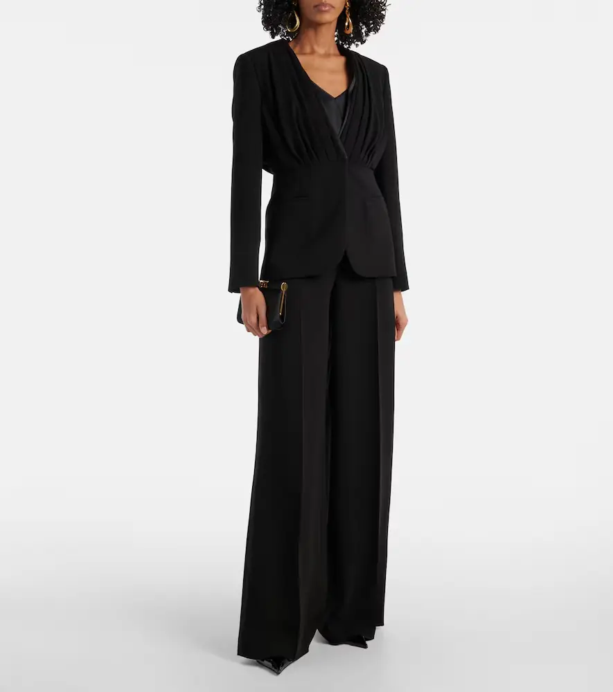 Max Mara Gradi draped crêpe jacket | Thumbnail 2