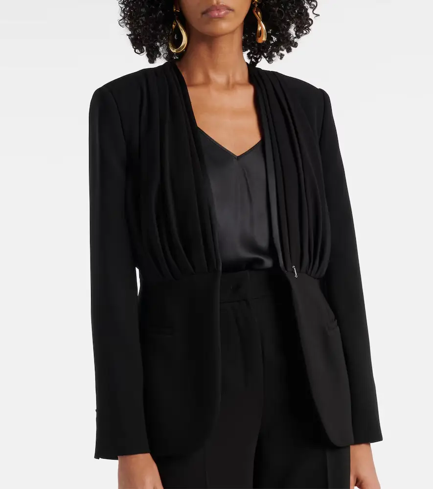 Max Mara Gradi draped crêpe jacket | Thumbnail 4