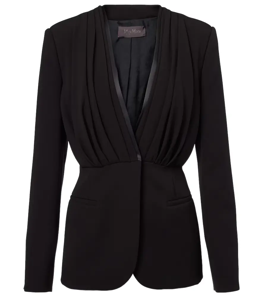 Max Mara Gradi draped crêpe jacket | Image 1 Max Mara Gradi draped crêpe jacket | Image 1