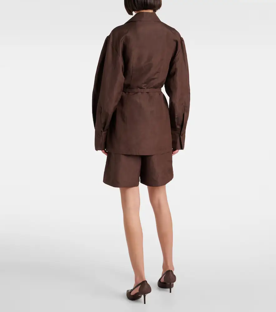 Max Mara Affari belted linen and silk shirt | Thumbnail 5 Max Mara Affari belted linen and silk shirt | Thumbnail 5