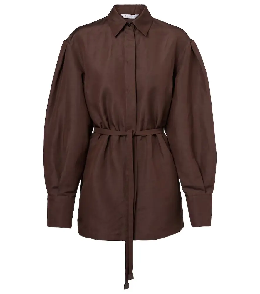 Max Mara Affari belted linen and silk shirt | Image 1 Max Mara Affari belted linen and silk shirt | Image 1