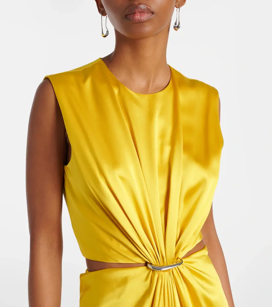 Max Mara Panaro draped cutout silk maxi dress | Thumbnail 4