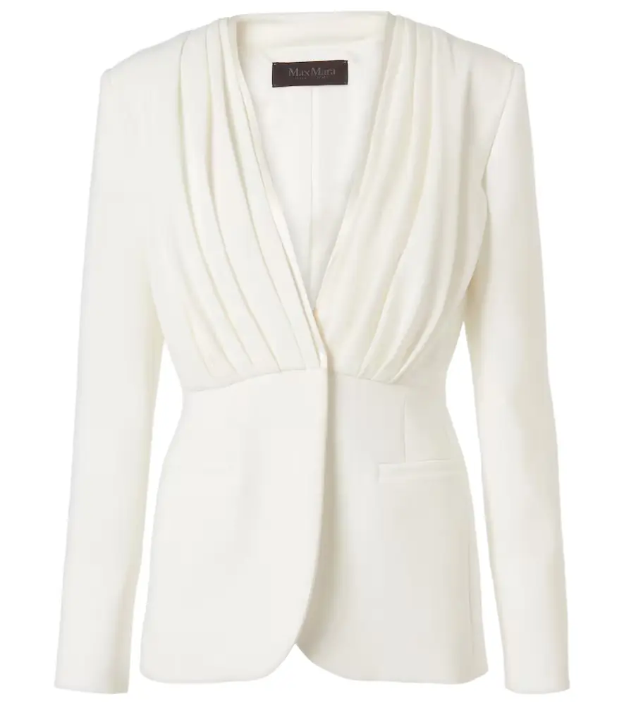 Max Mara Gradi draped crêpe jacket | Image 1 Max Mara Gradi draped crêpe jacket | Image 1