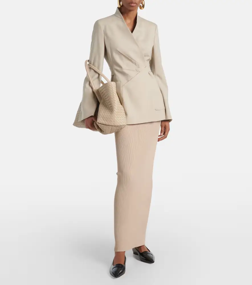 Max Mara Aprile1234 high-rise crêpe maxi skirt | Thumbnail 2