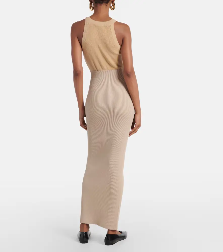 Max Mara Aprile1234 high-rise crêpe maxi skirt | Thumbnail 4