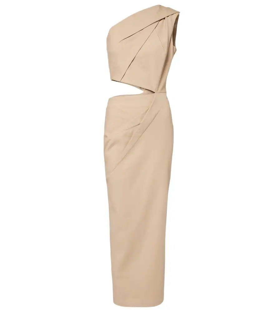 Max Mara Cutout cotton-blend twill maxi dress | Image 1 Max Mara Cutout cotton-blend twill maxi dress | Image 1