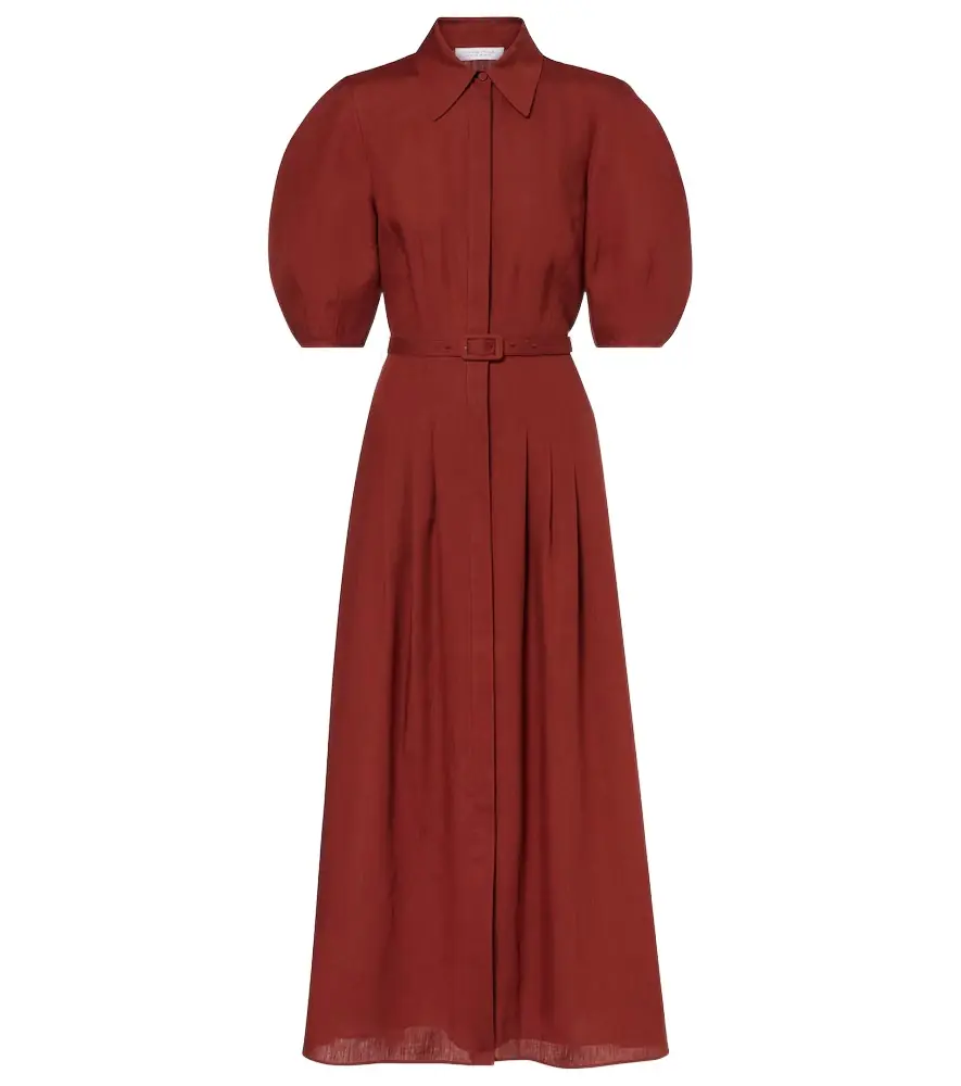 Gabriela Hearst Maude belted linen shirt dress | Image 1 Gabriela Hearst Maude belted linen shirt dress | Image 1