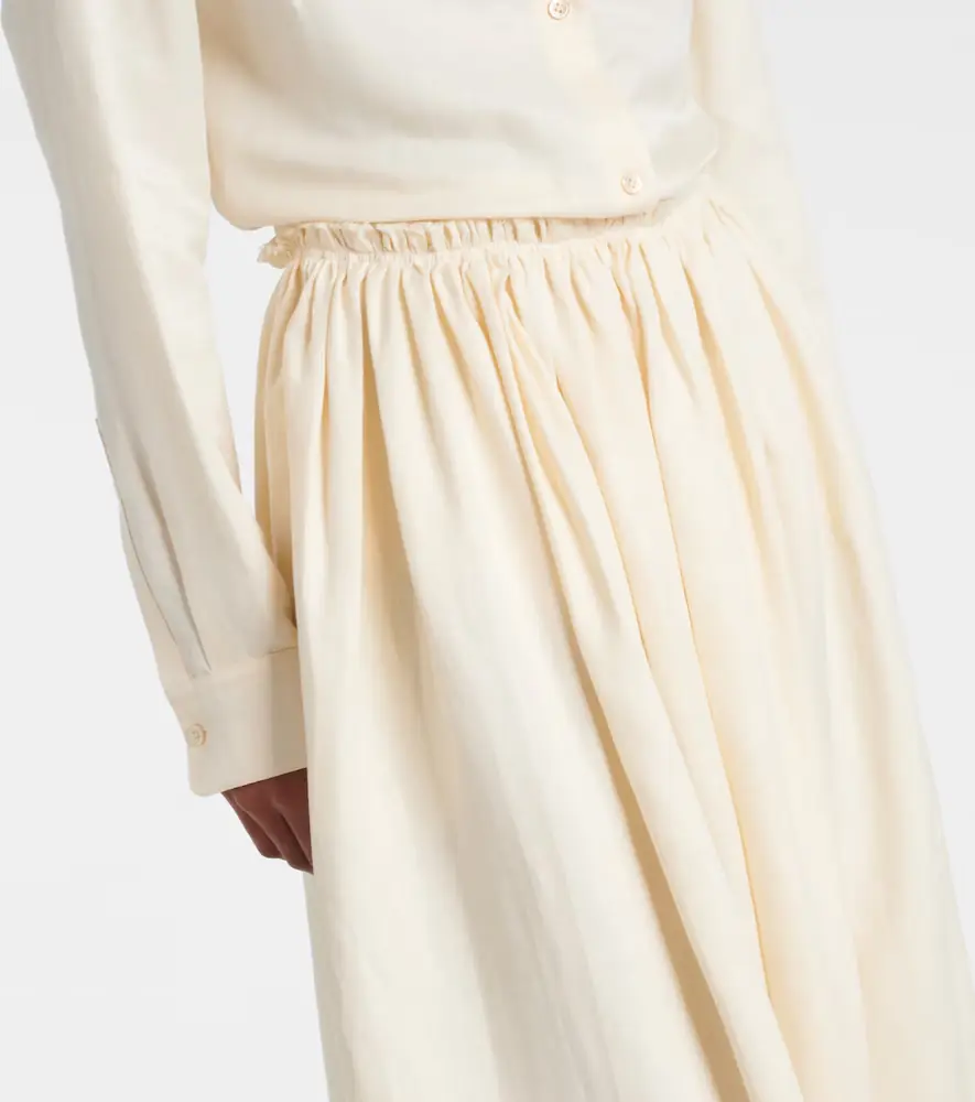 Gabriela Hearst Chiara gathered linen midi skirt | Thumbnail 2 Gabriela Hearst Chiara gathered linen midi skirt | Thumbnail 2