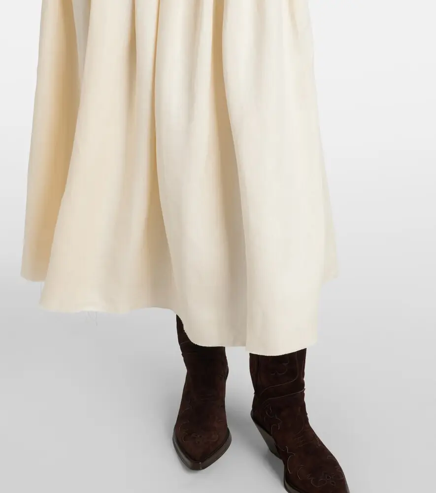 Gabriela Hearst Chiara gathered linen midi skirt | Thumbnail 5 Gabriela Hearst Chiara gathered linen midi skirt | Thumbnail 5