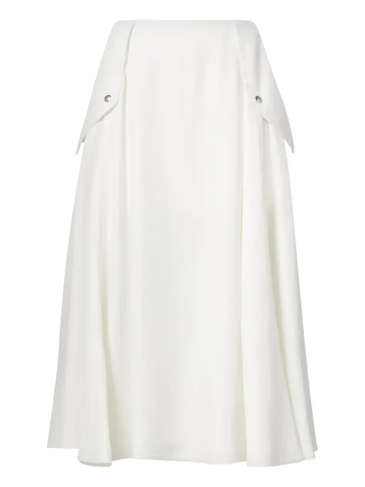 Pleated midi skirt