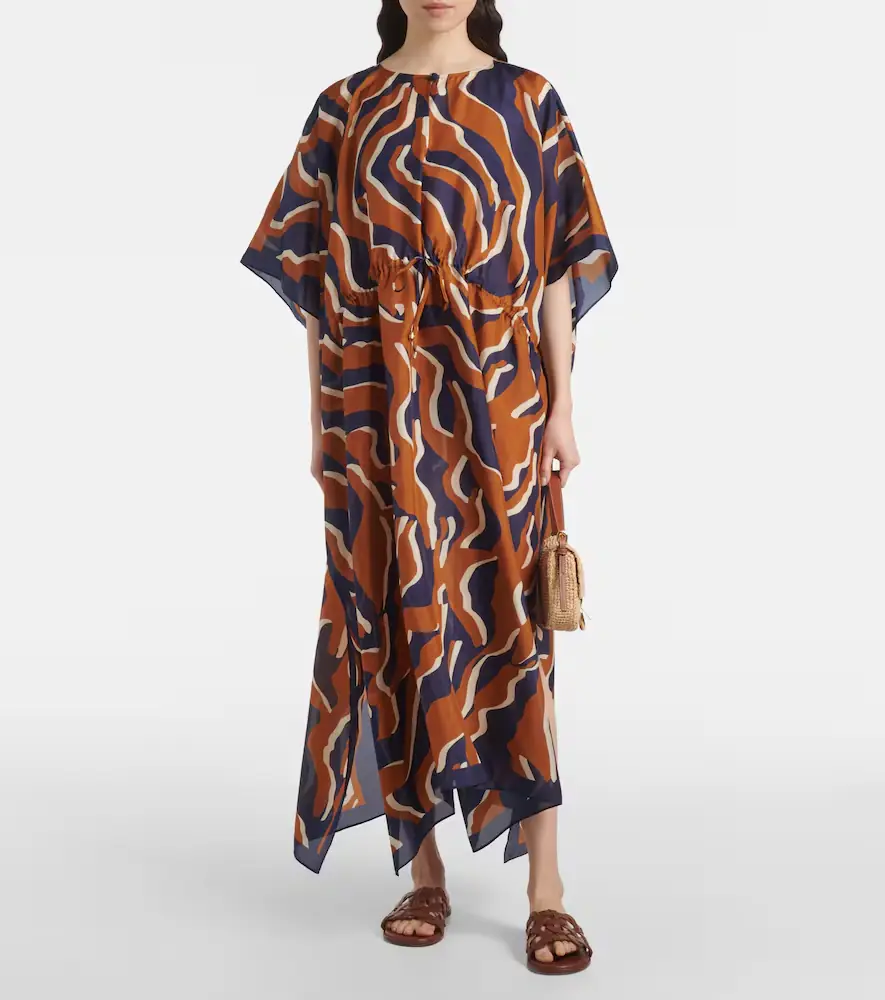 Eres Archipel printed gathered silk kaftan | Thumbnail 2 Eres Archipel printed gathered silk kaftan | Thumbnail 2
