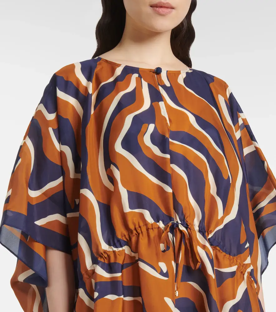 Eres Archipel printed gathered silk kaftan | Thumbnail 3 Eres Archipel printed gathered silk kaftan | Thumbnail 3